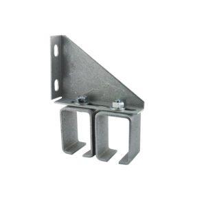 Double Adjustable Galvanized Steel Box Rail Bracket - Wall Mount