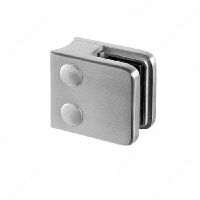 Square Glass Clamp for Round Post Mounting - Onward Hardware