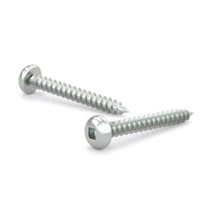 Zinc Plated Metal Screw, Pan Head, Square Drive, Self-Tapping Thread, Type A Point