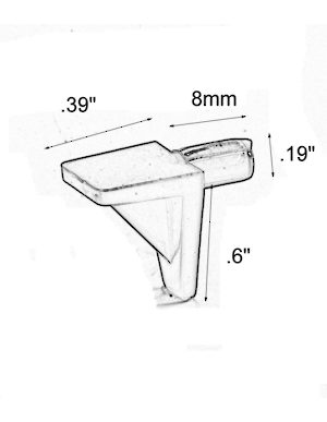 Plastic Shelf Clip - 5 mm