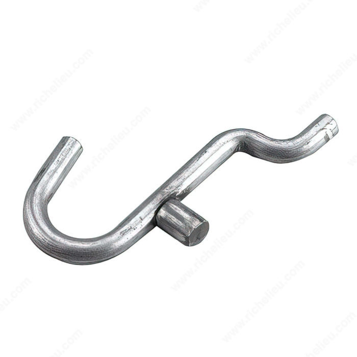 Curved J-Hooks for Pegboard - 1 1/2, Zinc-Plated