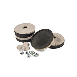 Feutres ronds sur coussinets robustes en vinyle pour meubles SUPER FELTAC®