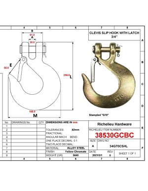 Clevis Hook - Onward Hardware