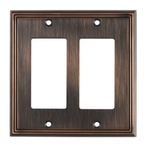 Switch Plate Double Receptacle - Contemporary Style - Onward Hardware