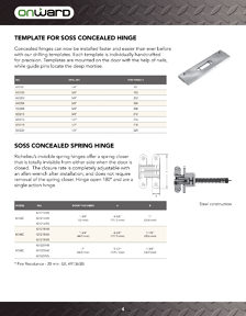 Librairie des catalogues Onward Hardware - Concealed Hinges
 - page 4