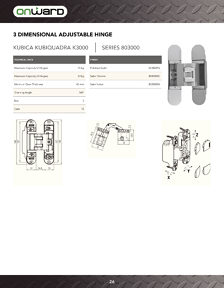 Librairie des catalogues Onward Hardware - Concealed Hinges
 - page 26