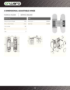 Librairie des catalogues Onward Hardware - Concealed Hinges
 - page 32