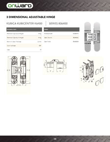 Librairie des catalogues Onward Hardware - Concealed Hinges
 - page 34